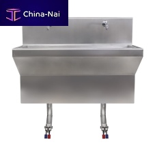 2-station surgical sink 6SS72stainless steelfoot-operated