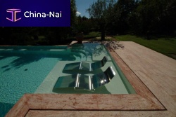 Contemporary sun lounger stainless steelpool