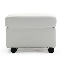 Contemporary footrest MODERN Lleatheron casters