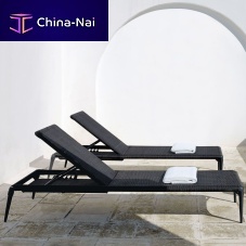 Contemporary sun lounger EXPERIENCEsynthetic fiberaluminumgarden