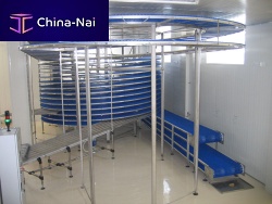 Belt conveyor spiraldryingsterilization