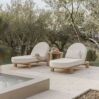 Contemporary sun lounger AURORAfabricsolid woodfor hotel