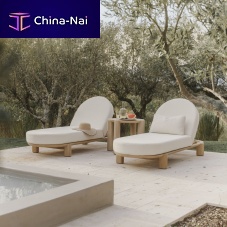 Contemporary sun lounger AURORAfabricsolid woodfor hotel