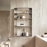 Wall-mounted shelf Taper contemporarystainless steelbathroom