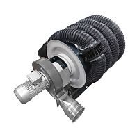 Car exhaust extraction system ST-One FANfor workshopswall-mountedwith hose reel