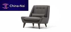 Contemporary armchair PALMS II fabricstar baseswivel