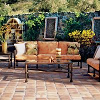 Traditional sofa CAMPAIGN GRANDEgardenfabricorange