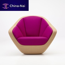 Contemporary armchair CORQUESfabricvioletwith armrests
