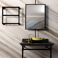Hot water towel radiator SELAW-3-Eelectriccontemporarybrass