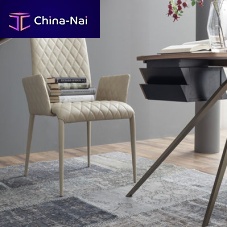 Contemporary chair KOSMOSindoorleathermetal base