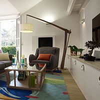 Traditional armchair WAVE fabricwooden