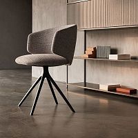 Contemporary chair UNIVERSAL COLLECTIONindoorfabriccast aluminum base