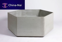 Fiber cement planter HEXAGOhexagonalcontemporaryfor public space