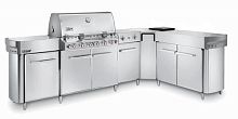 Outdoor kitchen SUMMIT®industrial stylesteelwith handle