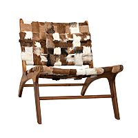 Contemporary chaise longue leatherteakoutdoor