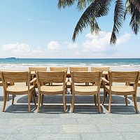Contemporary garden chair Sorrento teakteak base4-legged