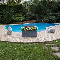 Aluminum planter DOLOMITE GREYrectangularcustomhandmade