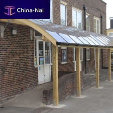 Patio canopy WALKWAY & CONNECTINGwooden framepolycarbonatecurved