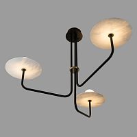 Pendant lamp NNUPHAR brasslacquered metalglass