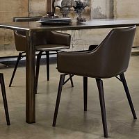 Contemporary chair Iki PWindoorfabricleather