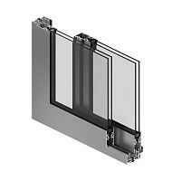 Aluminum sliding system S 36 Tglass doorconcealed runner
