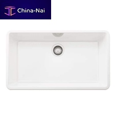 Single-bowl kitchen sink Geo 33 : 744300without drainboardceramicundermount