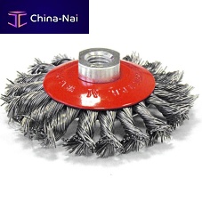 Knotted wheel brush SCR100finishingsteel