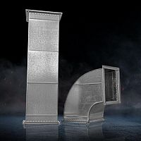 Rigid air duct steelgalvanized ironfume extraction