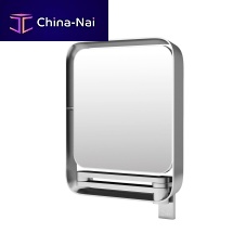 Wall-mounted bathroom mirror R3WE.CM.2contemporaryrectangularbrass