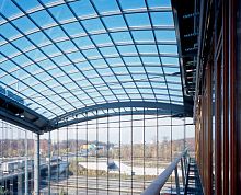 Steel glass roof LAC LUFTHANSA AVIATION CENTER