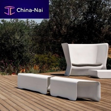 Contemporary garden bench NOVAfabricwith backrestwithout armrests