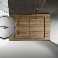 Rectangular shower base above floorSolid Surfacenon-slip