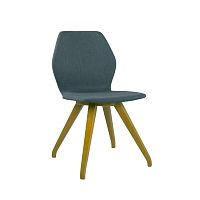 Contemporary chair ANJA SE01 indoorfabricwooden base