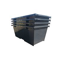 Steel skip container for bulky waste