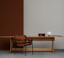 Contemporary table GRANDEoakoak baserectangular