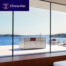 Stainless steel kitchen island outdoor