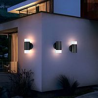 Contemporary wall light ACE SERIESoutdooraluminumsatin
