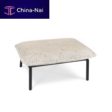 Contemporary ottoman LunaSunbrella®stainless steelrectangular