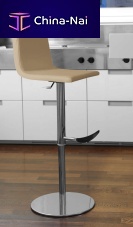 Contemporary bar stool ROBYleatheradjustableswivel
