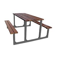 Contemporary table and bench set PICNICwoodenmetalchild's