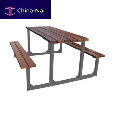 Contemporary table and bench set PICNICwoodenmetalchild's