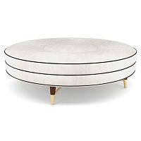 Contemporary ottoman Tilesvelvetwalnutwood veneer