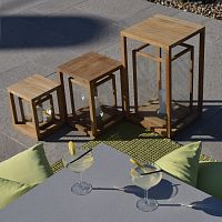 Portable lamp LUCCIOLAteakcontemporaryoutdoor