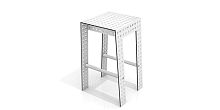 Contemporary stool 3+metal base