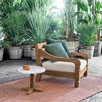 Contemporary side table Jekomarbleteak baseround