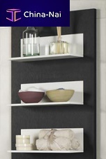 Wall-mounted shelf contemporarylacquered woodbathroom
