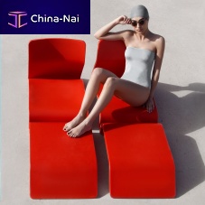 Contemporary ottoman CLIProtomolded polyethylenerectangularmodular