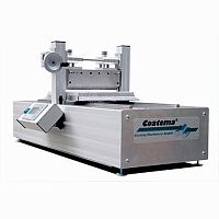 Roller coating machine for conductive filmfor paper