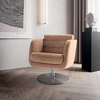Contemporary armchair TUBESfabricpinesolid wood