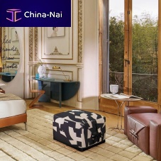 Contemporary pouf Somewhere El - Sleathersquarewith removable cover